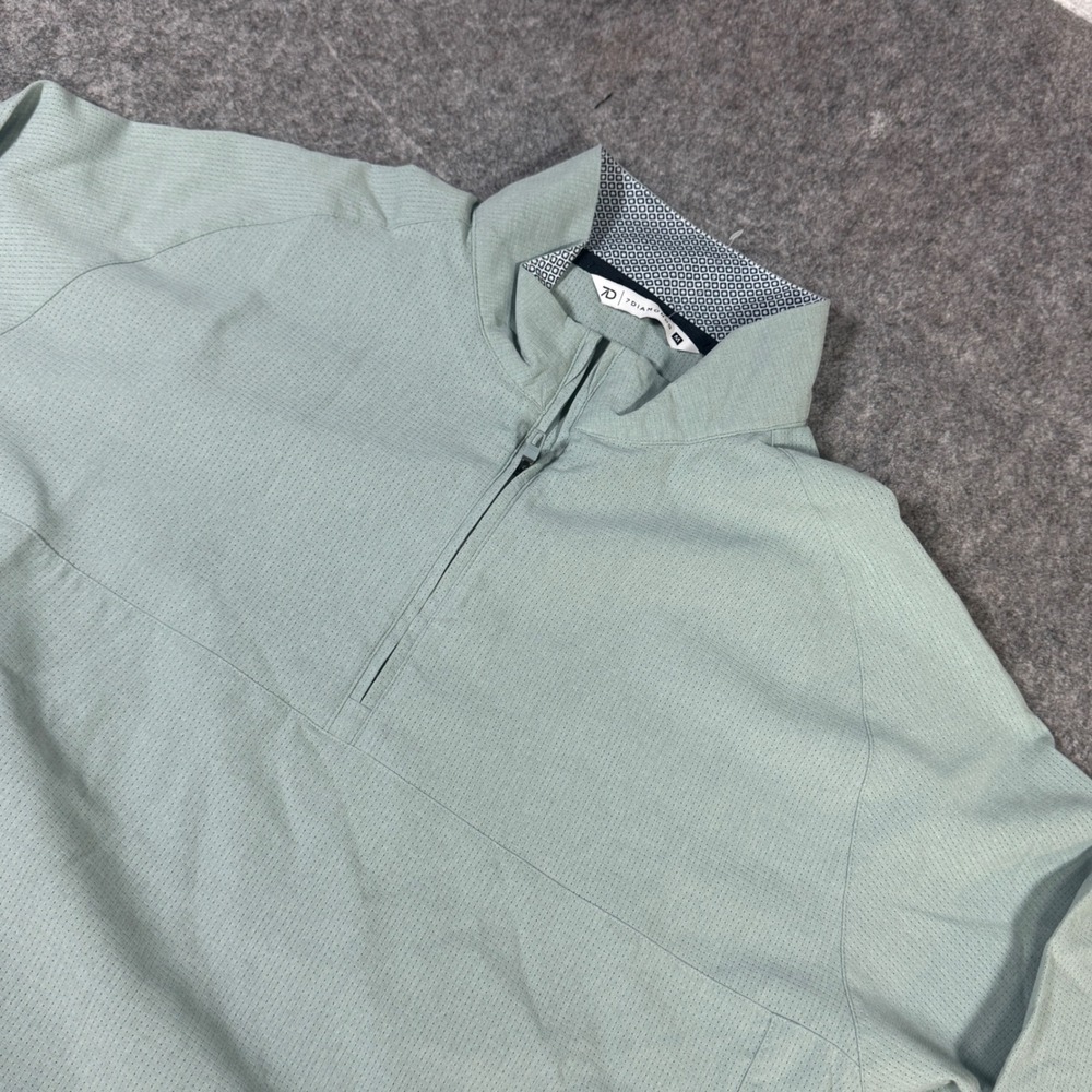 7 Diamonds Oxygenate Quarter Zip Mens Medium Sage Green Performance Pullover